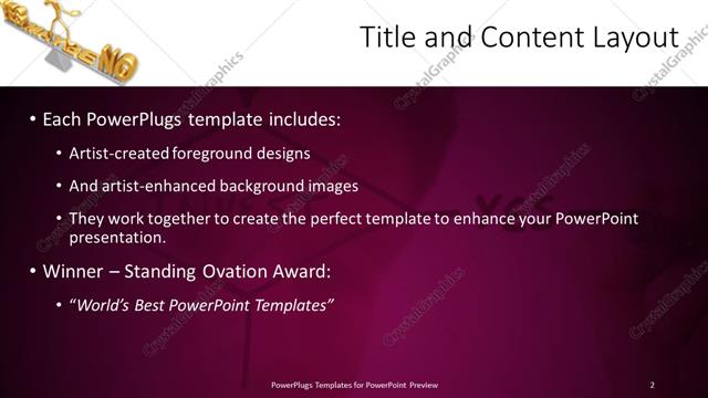 Title and Content presentation slide layout