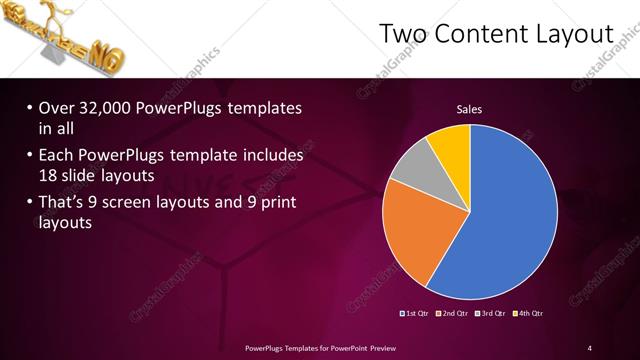 Two Content presentation slide layout
