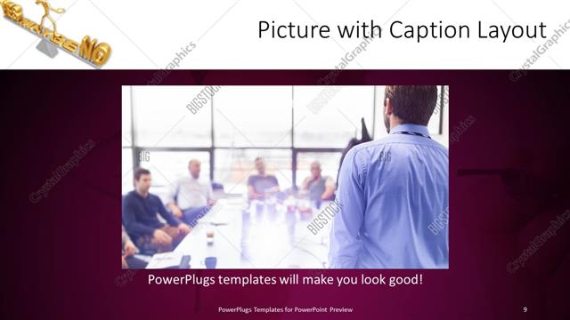 Picture with Caption presentation slide layout
