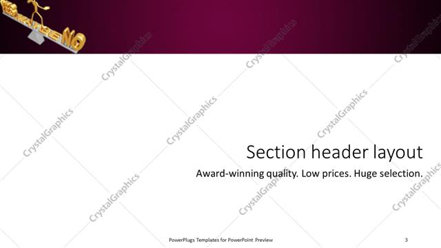 Section Header presentation slide layout