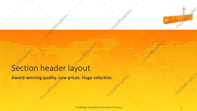 Section Header presentation slide layout