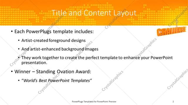Title and Content presentation slide layout