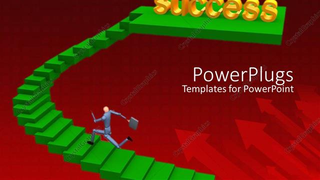  Presentation with achieve - A figure trying to achieve success