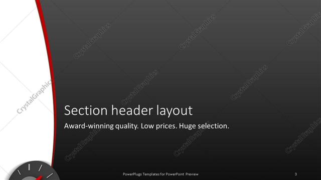 Section Header presentation slide layout
