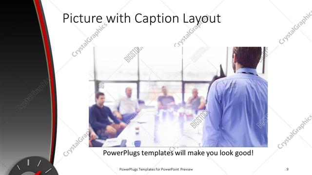 Picture with Caption presentation slide layout