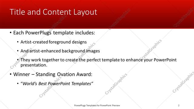 Title and Content presentation slide layout
