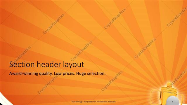 Section Header presentation slide layout