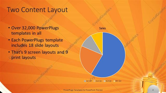 Two Content presentation slide layout