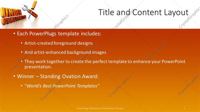 Title and Content presentation slide layout