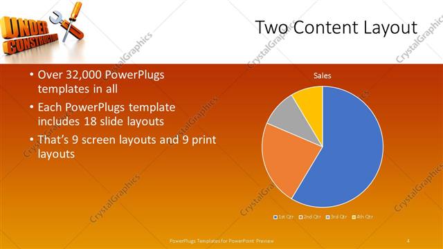 Two Content presentation slide layout