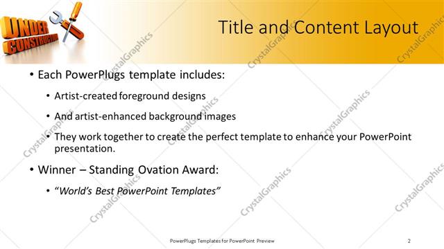 Title and Content presentation slide layout