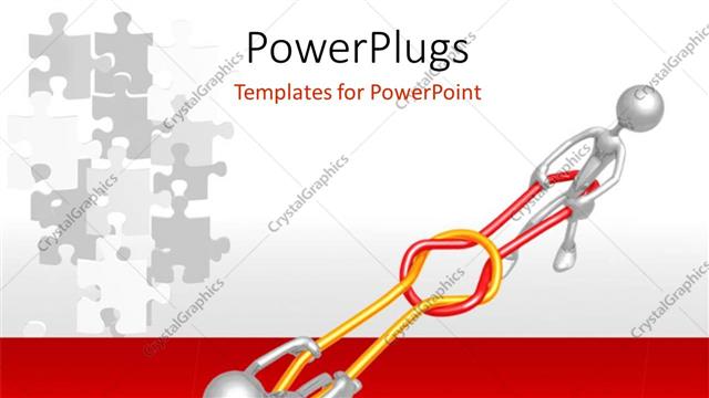  Presentation with problem solving - Presentation figures in 3D playing with grey colored puzzles