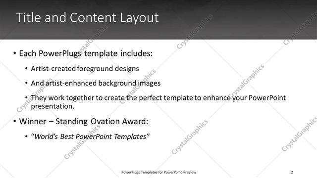 Title and Content presentation slide layout