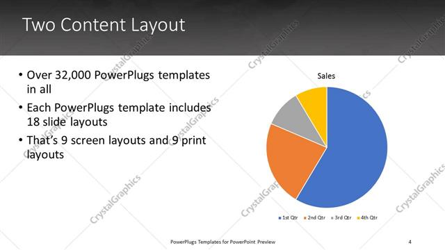 Two Content presentation slide layout