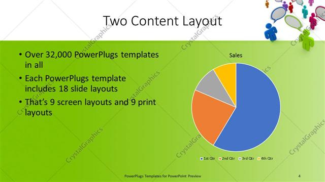 Two Content presentation slide layout