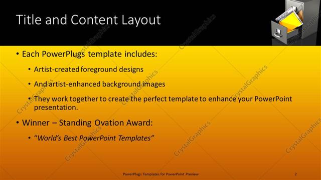 Title and Content presentation slide layout