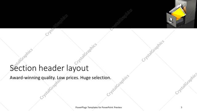 Section Header presentation slide layout