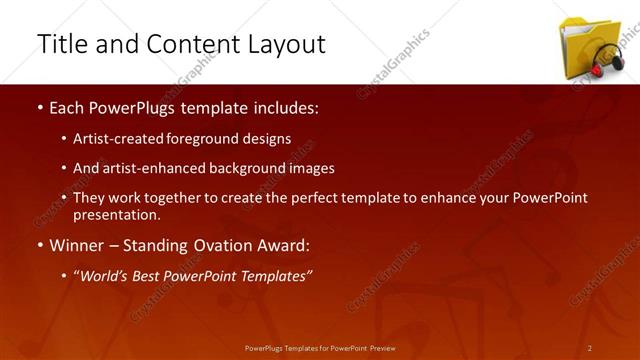 Title and Content presentation slide layout