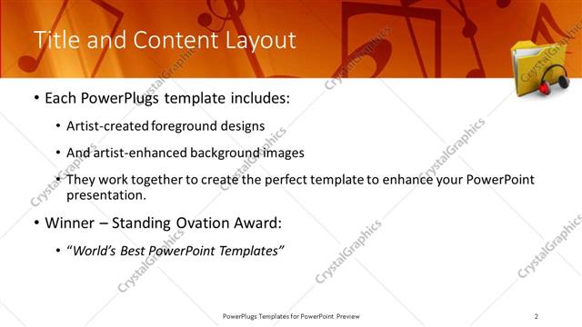Title and Content presentation slide layout