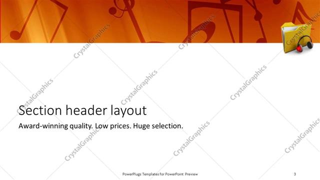 Section Header presentation slide layout