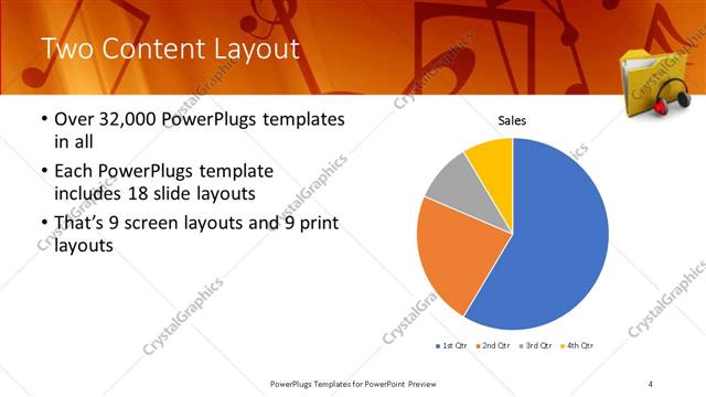 Two Content presentation slide layout