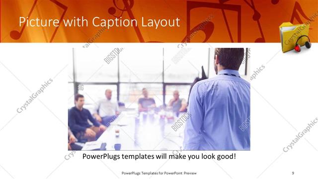 Picture with Caption presentation slide layout