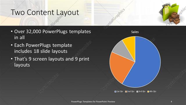 Two Content presentation slide layout