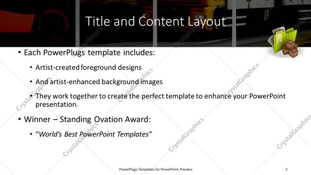 Title and Content presentation slide layout