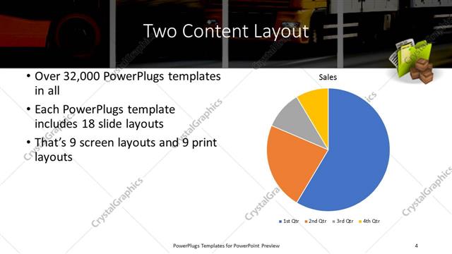 Two Content presentation slide layout