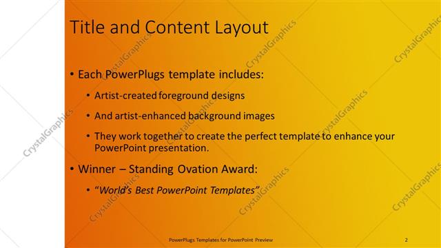 Title and Content presentation slide layout