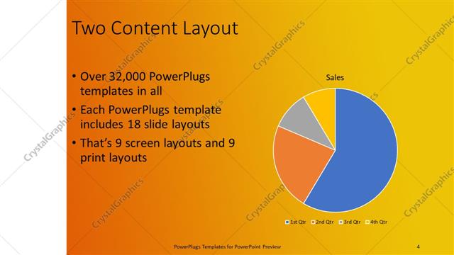 Two Content presentation slide layout