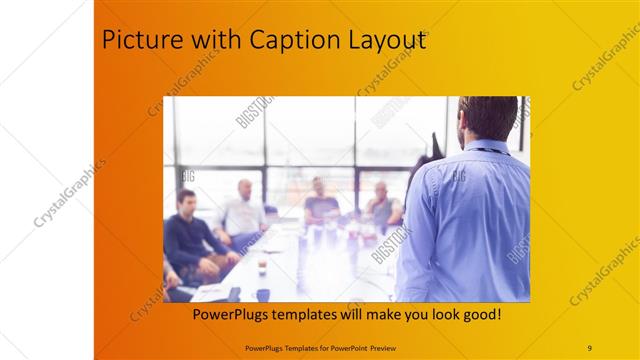 Picture with Caption presentation slide layout