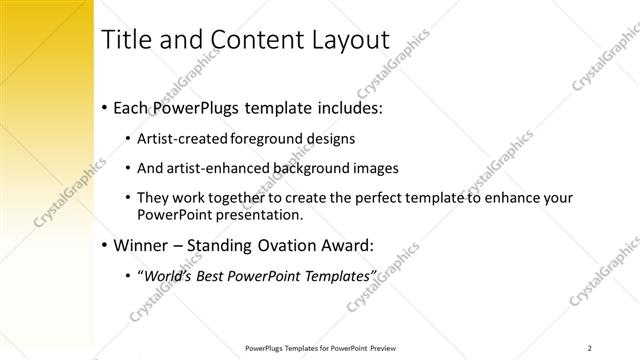 Title and Content presentation slide layout