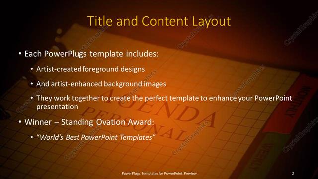 Title and Content presentation slide layout