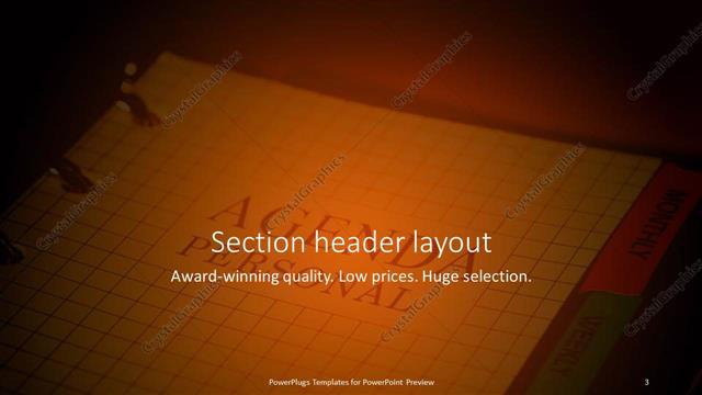 Section Header presentation slide layout