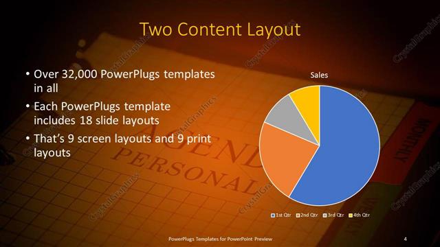 Two Content presentation slide layout