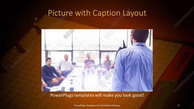 Picture with Caption presentation slide layout