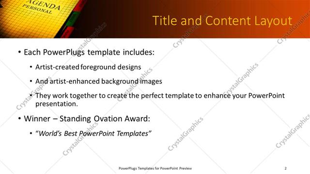 Title and Content presentation slide layout