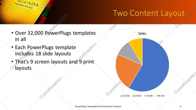 Two Content presentation slide layout