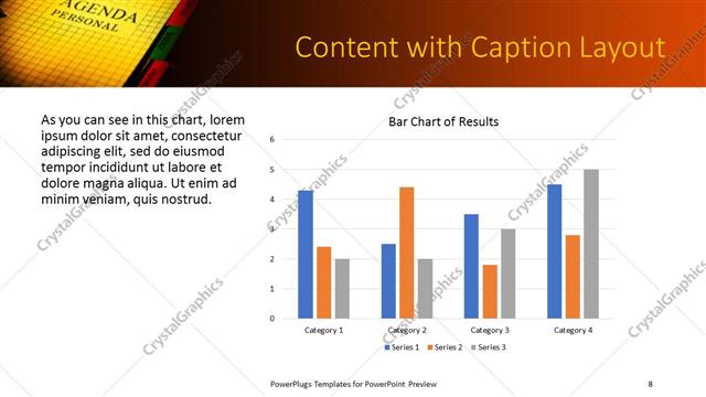 Content with Caption presentation slide layout