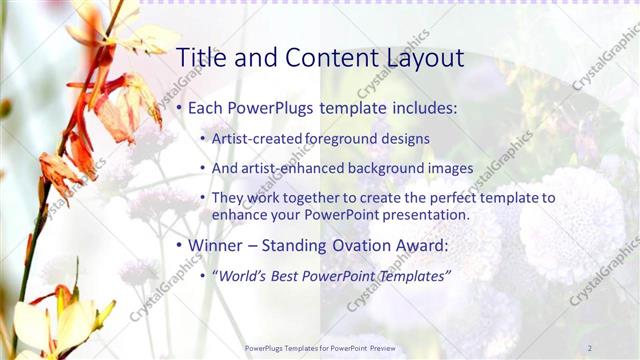 Title and Content presentation slide layout