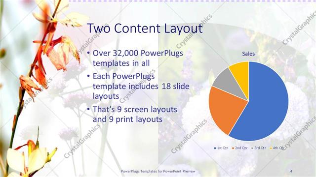 Two Content presentation slide layout