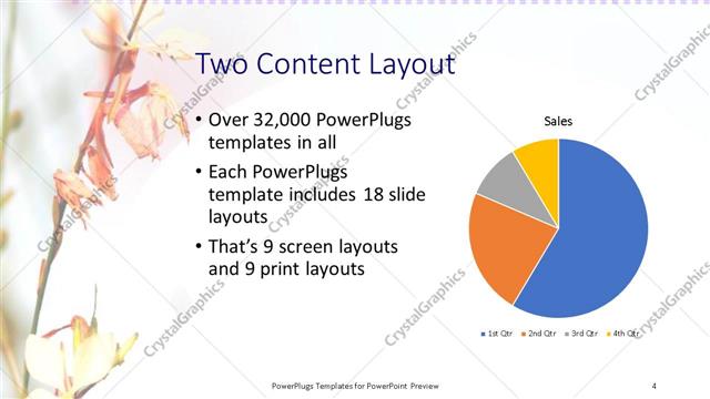 Two Content presentation slide layout