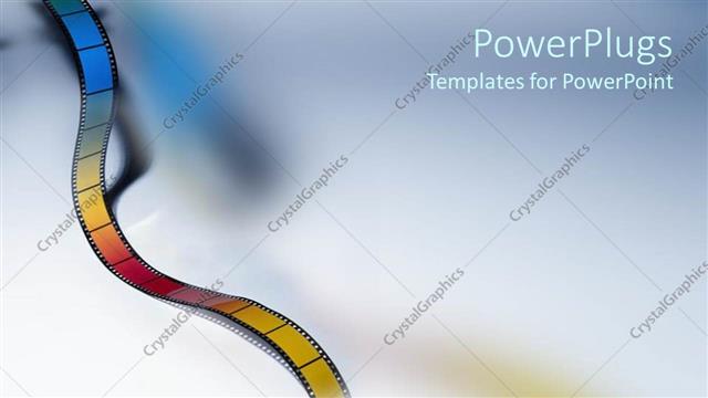  Presentation with film strip - Film text with color film strip on colorful background