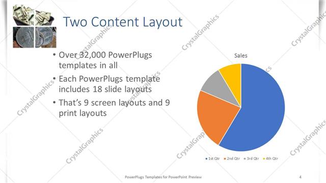 Two Content presentation slide layout