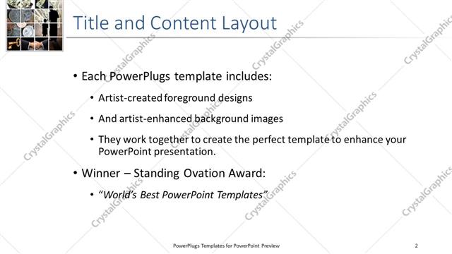 Title and Content presentation slide layout