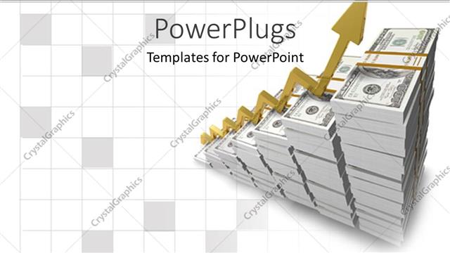  Presentation with salary - Finances growing income salary money raising on white background
