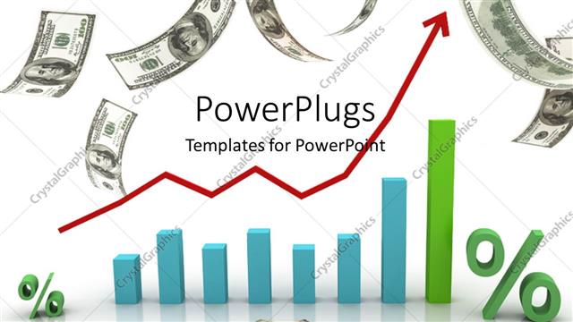  Presentation with finance - Financial chart currency transactions and financial success with dollars