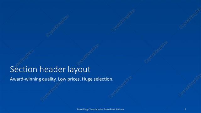 Section Header presentation slide layout