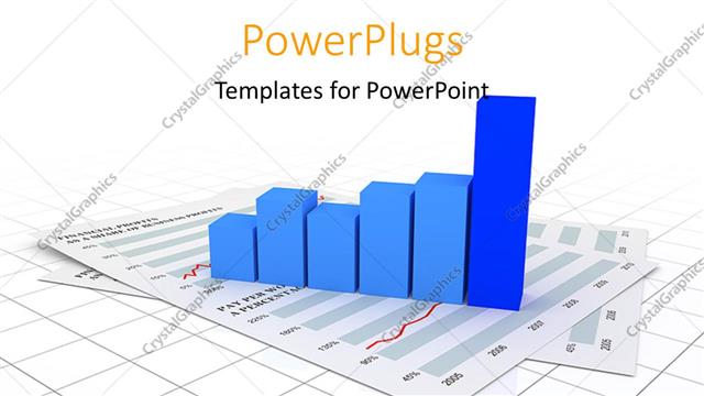  Presentation with sales - Financial chart depicting sales with white color